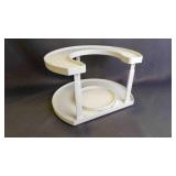 Plastic 2-Tier Adjustable Turntable Rack Organizer