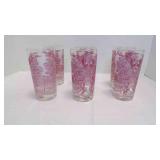 6 Vintage Royal China Memory Lane Pink/ Red