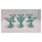6 Vintage Fostoria Glass Jamestown Green