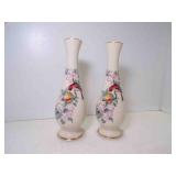 2 Vintage Lenox Serenade Bud Vases Fine Ivory