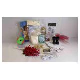 Lot of Mixed Crafting Ribbon & Tinsel Supplies