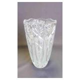 Vintage Sawtooth-Rim Starburst Crystal Flower Vase