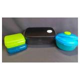 4 Plastic Storage Containers Made by Tupperware