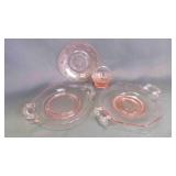 4 Beautiful Vintage Depression Tabletop Glassware