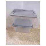 2 64 Quart Storage Tubs w/Locking Lids - USED