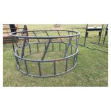 Metal round bale feeder