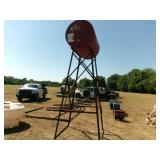Tank, 500gal Overhead (Red) Diesel Storage w/Stand