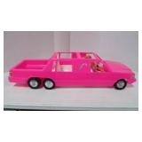 Vintage Barbie Hot Pink Stretch Limo w/ 2 Dolls