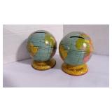 Vintage Lithograph 'Globe Bank' Coin/Money Banks