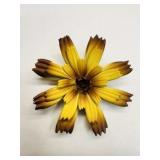 Sunflower Daisy Enamel Brown tone Brooch