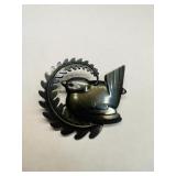 Georg Jensen Sterling Silver Bird, Fern Brooch Pin