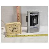 Electric alarm clock & cassette player