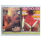 2 Penthouse magazines; January & February 1989