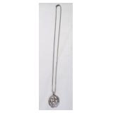 Vintage Silver-Tone Multi-Layered Pendant Necklace