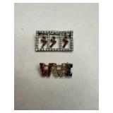 WWI & Lucky &'s Rhinestone Brooches