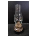 Vintage Clear Glass Kerosene Oil Hurricane Lamp