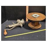 Metal Meat Grinder & Lazy Susan Base