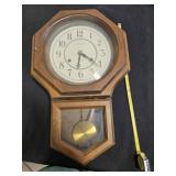 Pendulum wall clock, wind up, not tested