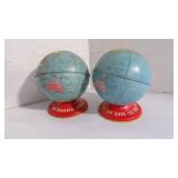 Vintage Lithograph 'World Globe' Coin/Money Banks