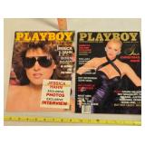 2 Playboy magazines; November & December 1987