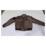 Vintage Military Genuine Leather Flight Jacket