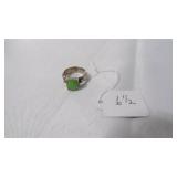 Vintage Lime Green Turquoise/Sterling Silver Ring