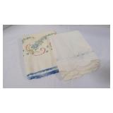 Vintage Embroidered Table runner & Pillowcase