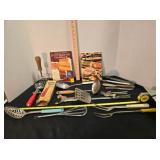 2 cookbooks & kitchenware