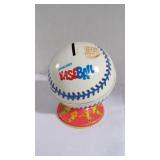 Vintage Ohio Art Tin Litho Baseball Coin Bank