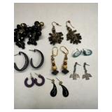 6 pr Pierced Earrings-Fashion Costume Jewelry