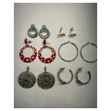 6 pr Earrings-Fashion Costume Jewelry-2 pr clip-on