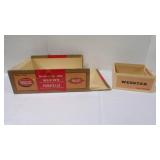 2 Vintage Cardboard Cigar Boxes Top Covers Missing