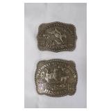 Vintage Hesston National Finals Rodeo Belt Buckles
