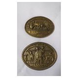 Vintage Hesston National Finals Rodeo Belt Buckles