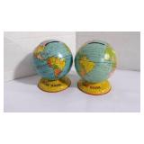 Vintage Lithograph 'Globe Bank' Coin/Money Banks