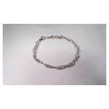 Sterling Silver Openwork Infinity Link Bracelet
