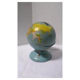 Vintage Lithograph 'World Globe' Coin/Money Bank