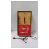 1980's Miller High Life Lighted Bar Wall Clock