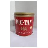 Vintage Red ROI-TAN 50 Blunts Cigar Round Tin Can