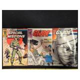 3 Vintage GI Joe comic books; 2 Marvel, 1 IDW