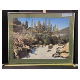 White water landscape framed photo, 28'x22'