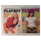 2 Playboy magazines; August & September 1990