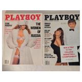2 Playboy magazines; February & March 1990