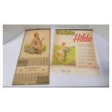 2 Vintage Duane Bryers Hilda Pin-Up Calendars