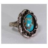 Vintage Southwestern-Style Turquoise/Silver Ring