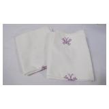 Pair of Homemade Embroidered Pillow Cases