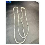 52' Twisted Strand of White Seed Beads