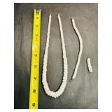 Vintage White Puka Shell Necklace 15' &
