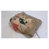 Vintage Machine-Sewn Homemade Patchwork Quilt