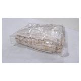 2 Vintage Lace & Linen Blend Off-White Tablecloths